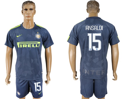 Inter Milan #15 Ansaldi Sec Away Soccer Club Jersey - Click Image to Close